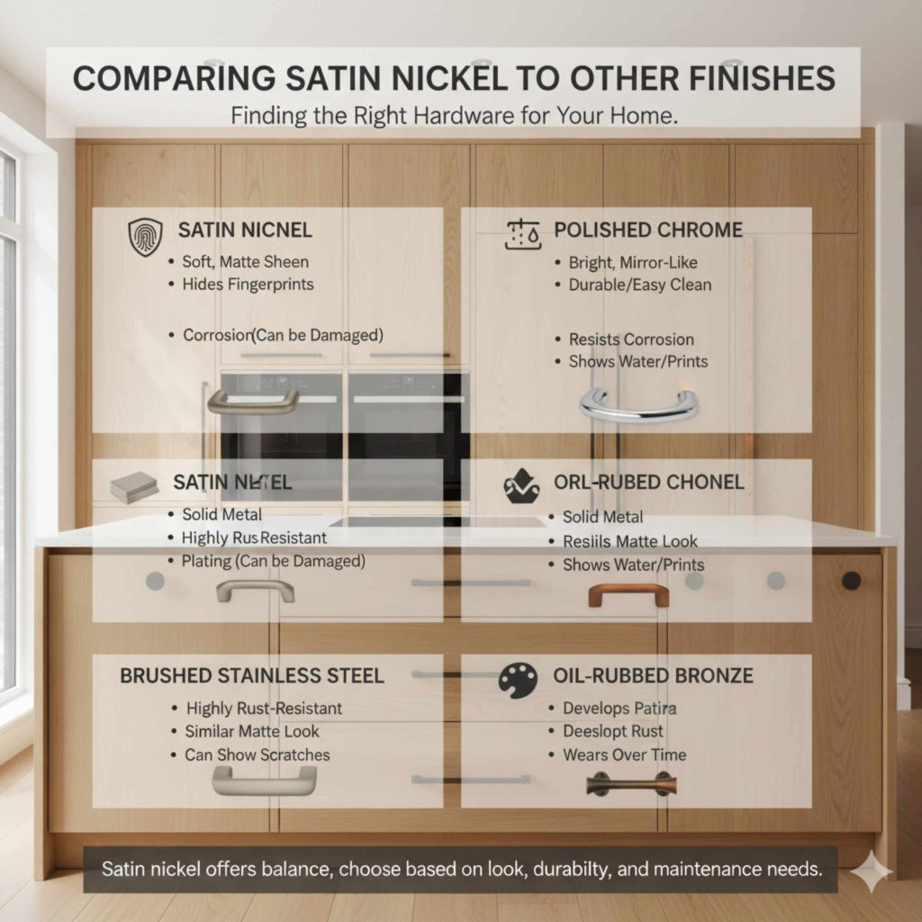 Comparing Satin Nickel to Other Finishes