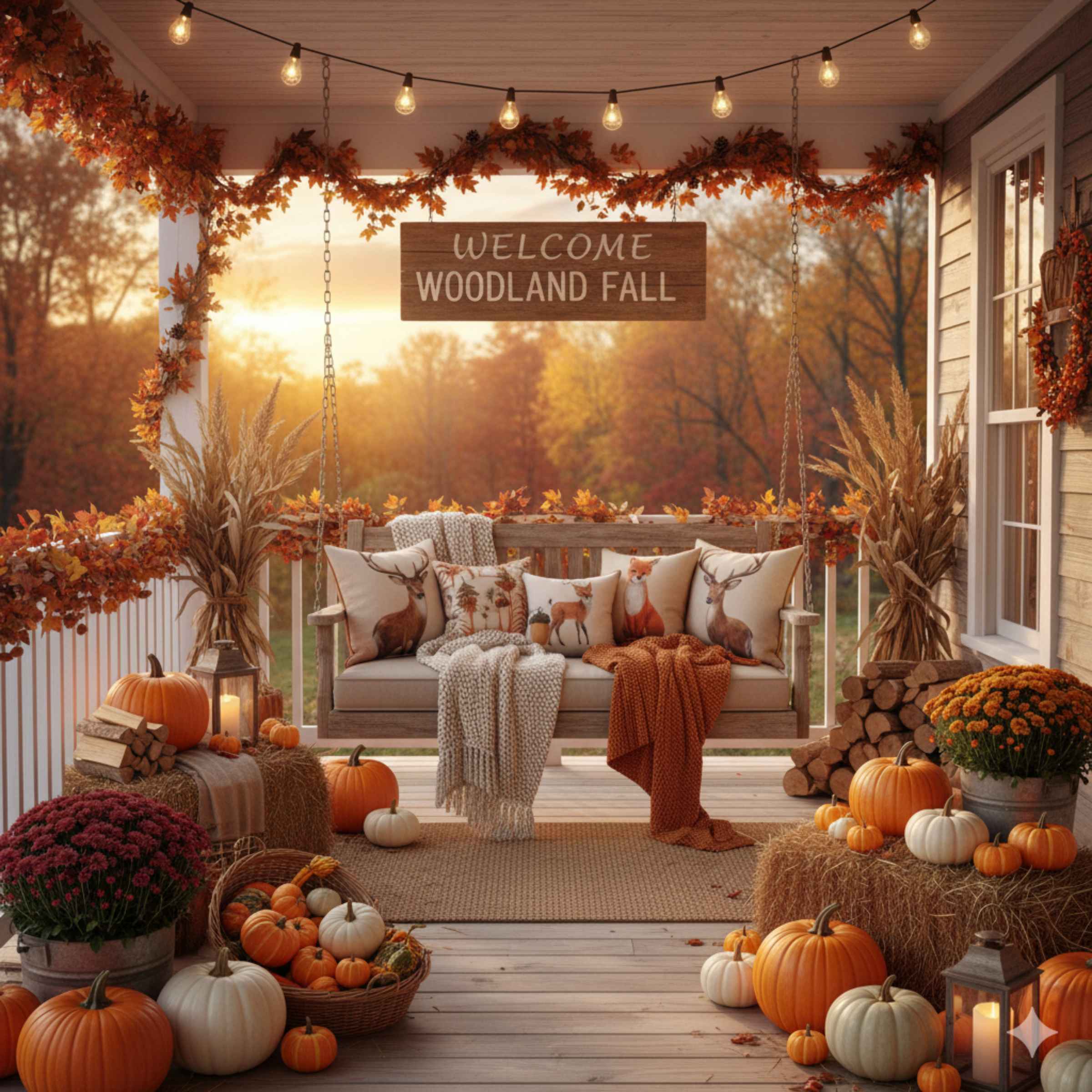 How To Decorate Your Outside Porch Woodland Fall Style