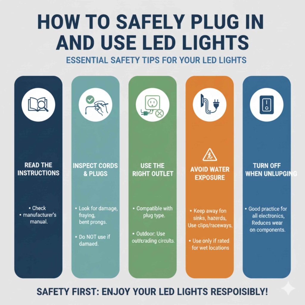 How to Safely Plug In and Use LED Lights