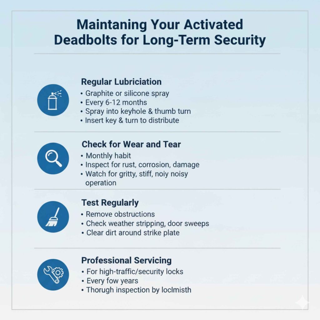 Maintaining Your Activated Deadbolts for Long-Term Security