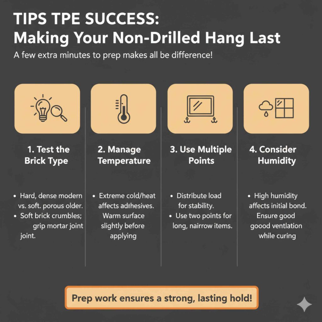 Tips for Success Making Your Non-Drilled Hang Last