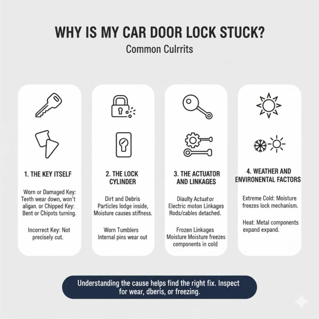 Why Is My Car Door Lock Stuck?