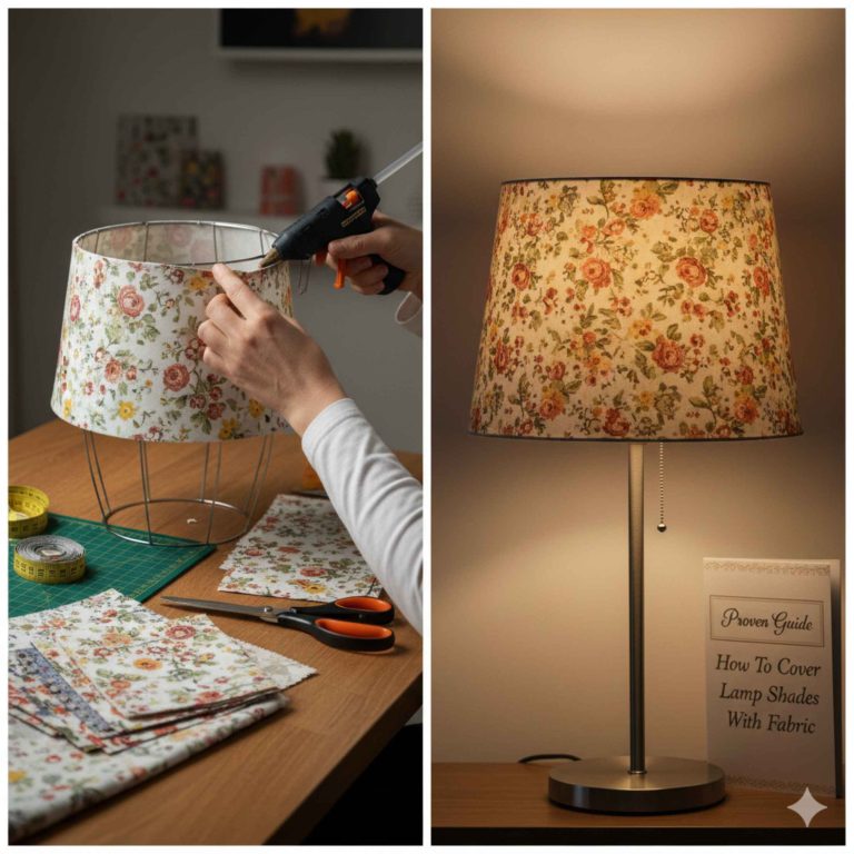 How To Cover Lamp Shades With Fabric
