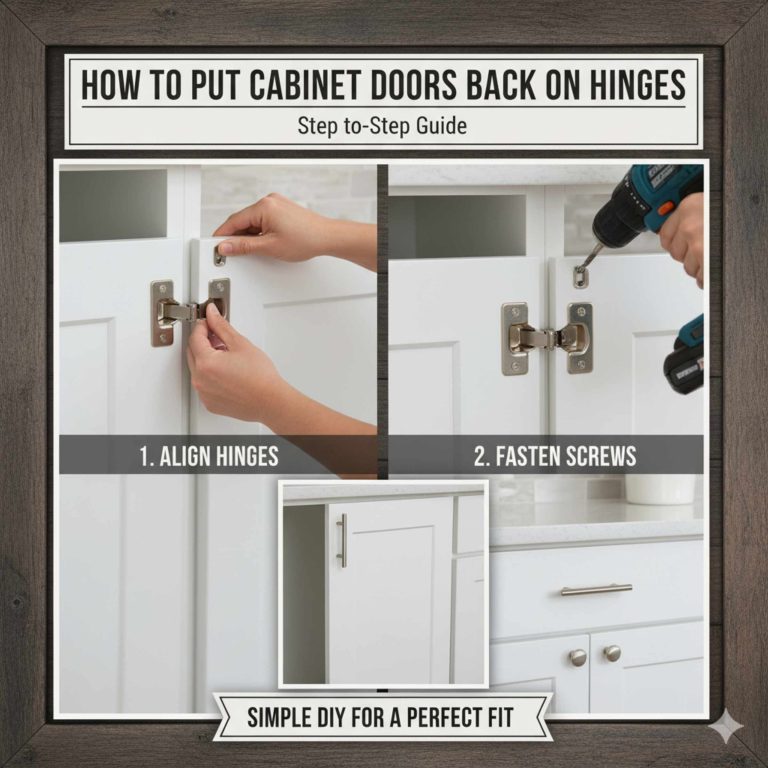 How To Put Cabinet Doors Back On Hinges