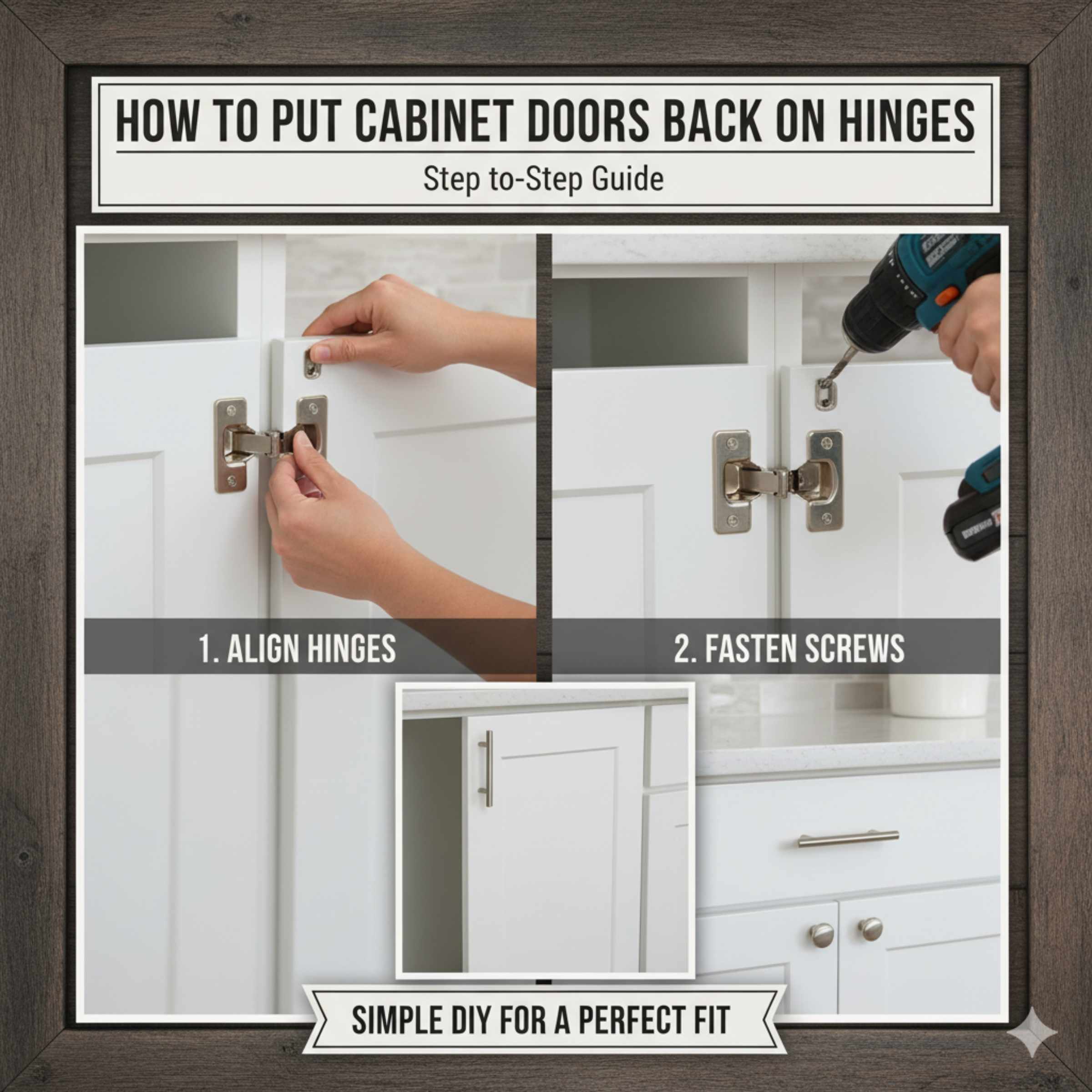 How To Put Cabinet Doors Back On Hinges