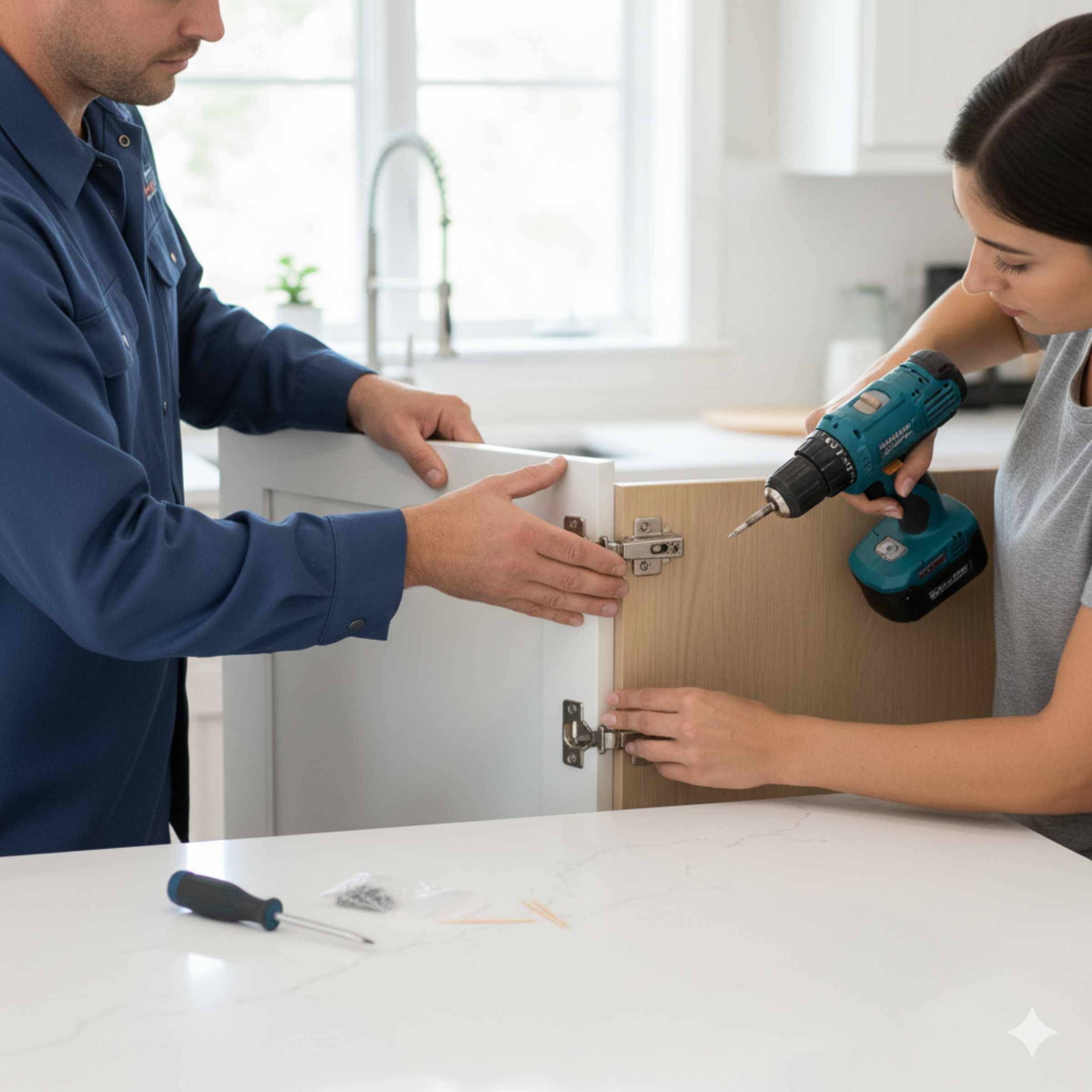 How To Put Cabinet Doors Back On