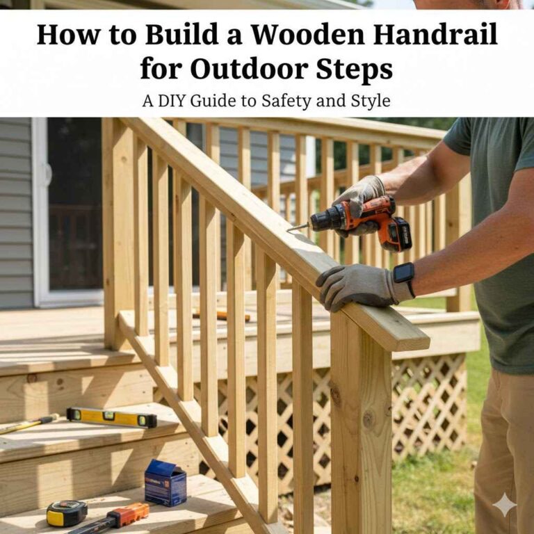 How to Build a Wooden Handrail for Outdoor Steps